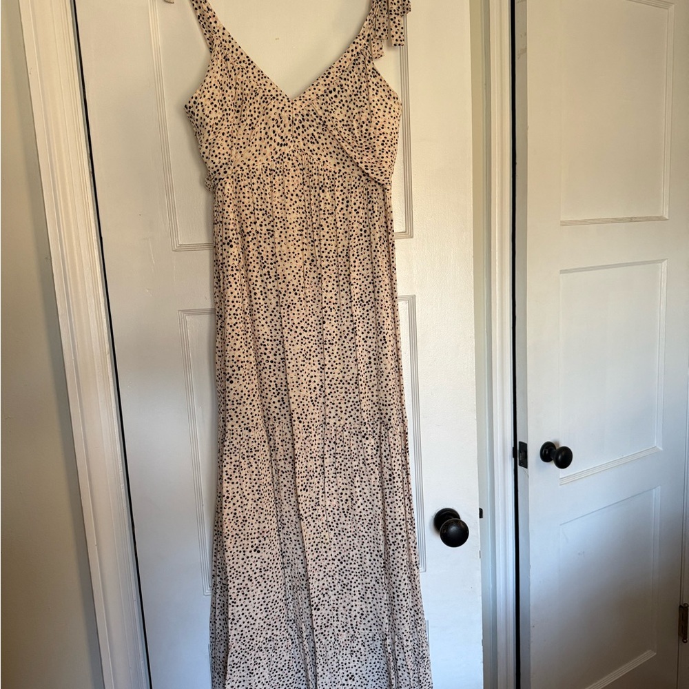 Express Cream and Black Patterned Maxi Dress